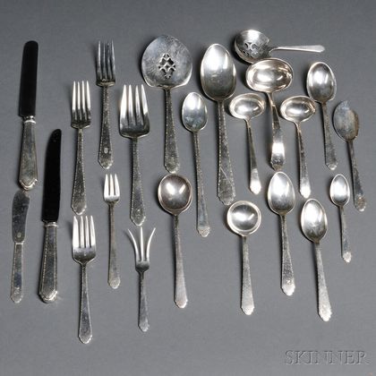 Lunt William and Mary Pattern Sterling Silver Flatware Service