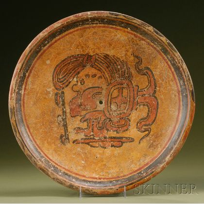 Pre-Columbian Polychrome Pottery Plate