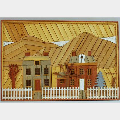 Theodore Degroot Wooden Lath Art Wall Hanging