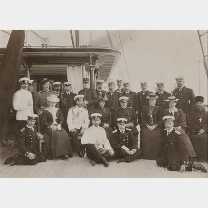 Gelatin Silver Print of the Russian Imperial Family Aboard the Standart