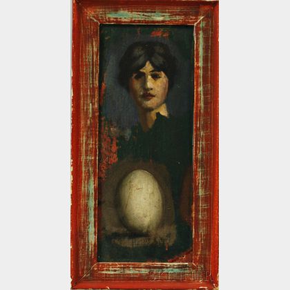 Attributed to Philip Hale (American, 1865-1931) Portrait with Egg
