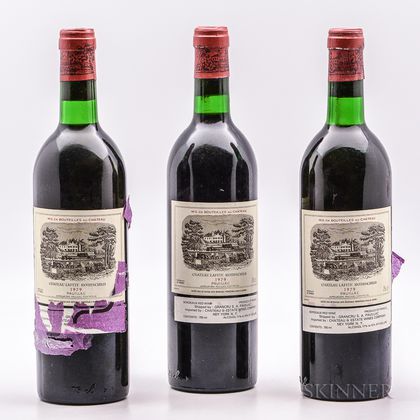Chateau Lafite Rothschild 1979, 3 bottles 
