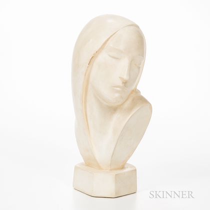Walter Sinz (American, 1881-1966) Art Deco Cast Female Bust