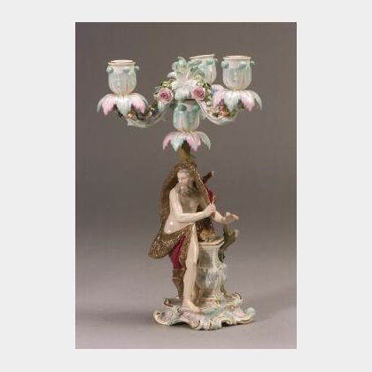 Meissen Porcelain Figural Candelabra