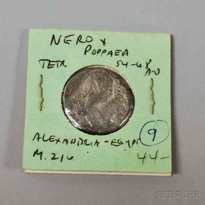 Ancient Roman Empire Silver Billon Tetradrachm Coin
