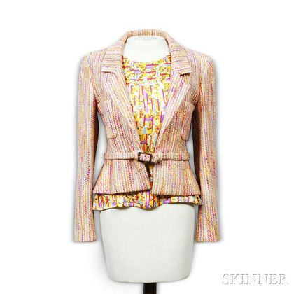 Chanel Jacket and Matching Silk "Coco" Blouse