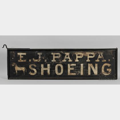 Two-sided "E.J. PAPPA SHOEING" Trade Sign