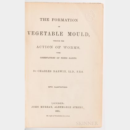 Darwin, Charles (1809-1882) The Formation of Vegetable Mould, through the Action of Worms, with Observations on their Habits.