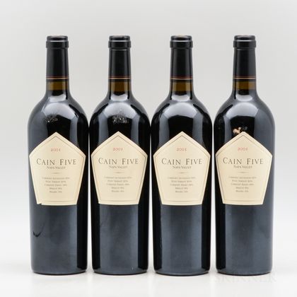 Cain Vineyard & Winery Cain Five 2001, 4 bottles 