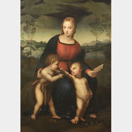 After Raffaello Sanzio, called Raphael (Italian, 1483-1520) Madonna of the Goldfinch