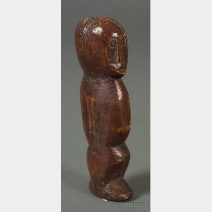 African Carved Ivory Janus Figure