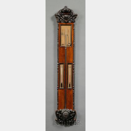 French Rosewood Stick Barometer
