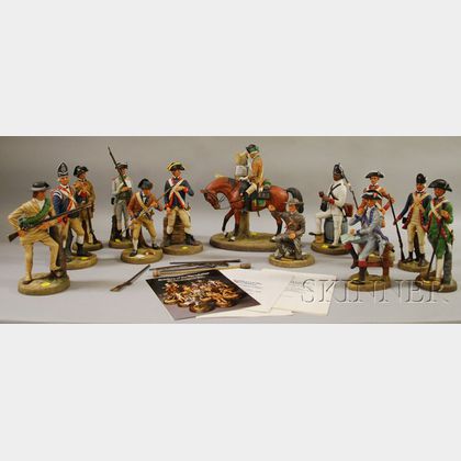 Thirteen Royal Doulton "Soldiers of the Revolution" Porcelain Figural Groups