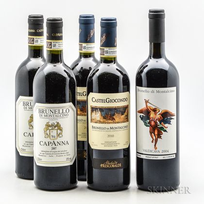 Mixed Brunello di Montalcino, 5 bottles 