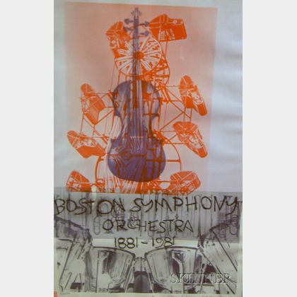 Framed Robert Rauschenberg Boston Symphony Orchestra Poster
