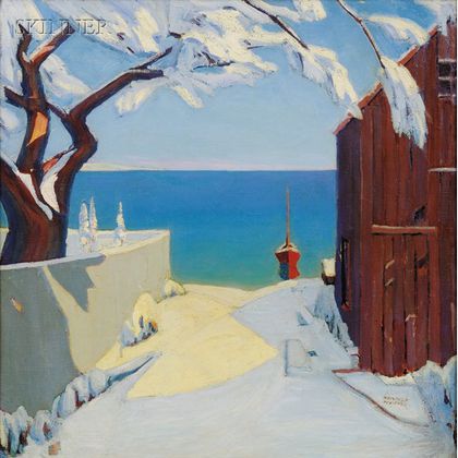 Heinrich Herman Pfeiffer (American, 1874-1960) Early Snow, Cape Cod