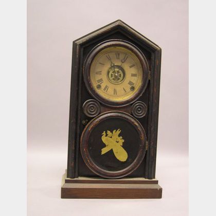 E. Ingraham &#34;Doric&#34; Rosewood Shelf Clock