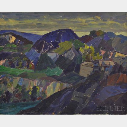 Leighton Cram (American, 1895-1981) Landscape