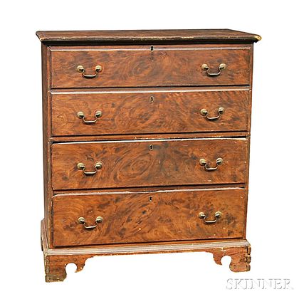 Chippendale Grain-painted Two-drawer Blanket Chest