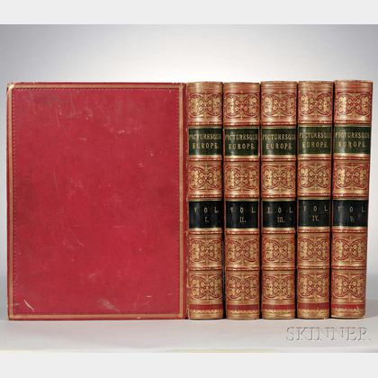 Decorative Bindings, Sets: Taylor, Bayard (1825-1878) Picturesque Europe.