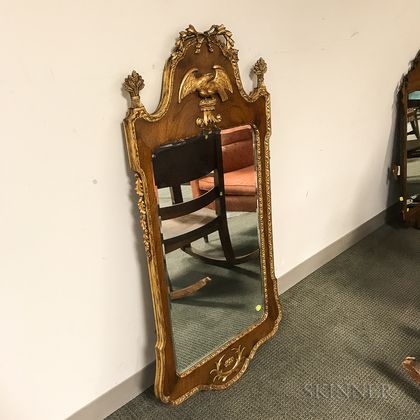 Chippendale-style Parcel-gilt Mahogany Mirror