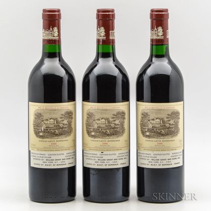 Chateau Lafite Rothschild 1986, 3 bottles 