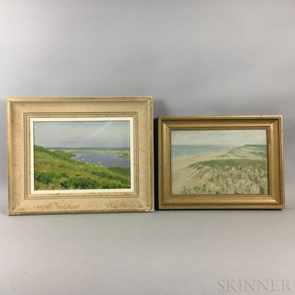 Three Oil on Board Works Attributed to Edwin B. Sears (American, 20th Century)