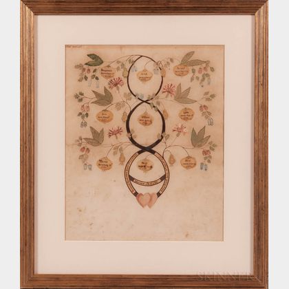 Sarah Rodman "Tree of Life" Family Register and Calligraphic Work