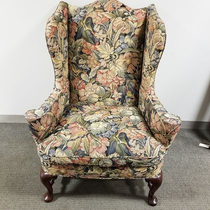 Southwood Queen Anne-style Tapestry-upholstered Wing Chair