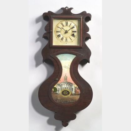 Rosewood Lyre Wall Acorn Timepiece