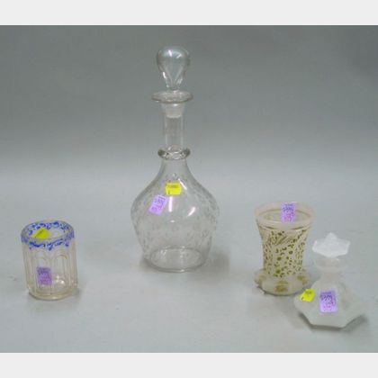 Four 19th Century European Art Glass Items