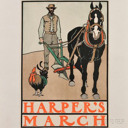 Edward Penfield March Harper's Magazine Advertising Lithograph Poster