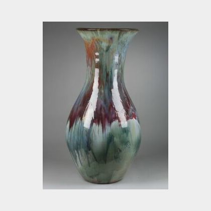Monumental Art Pottery Garden Room Vase. 