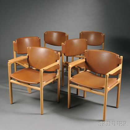 Six Bruno Mathsson Dining Chairs 