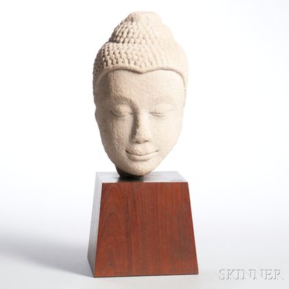 Sandstone Head of a Deity