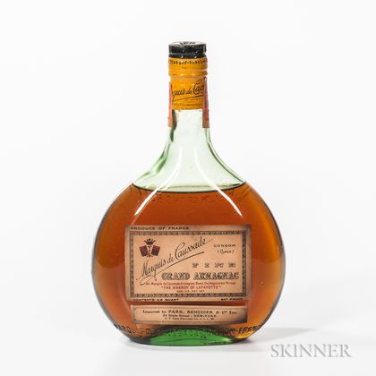 Marquis de Caussade Fine Grand Armagnac, 1 4/5 quart bottle 