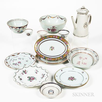 Group of Chinese Export Porcelain Tableware