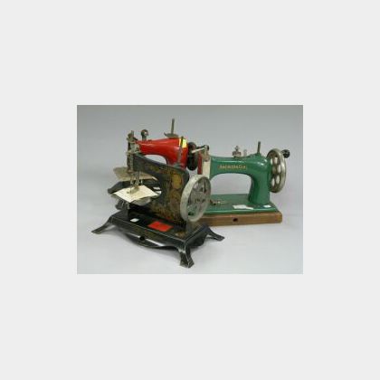 Seven Toy Sewing Machines 