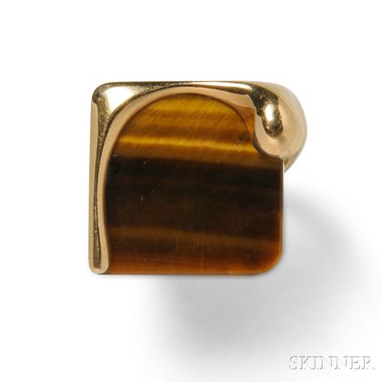 18kt Gold and Tiger's-eye Quartz Ring, Elsa Peretti, Tiffany & Co.