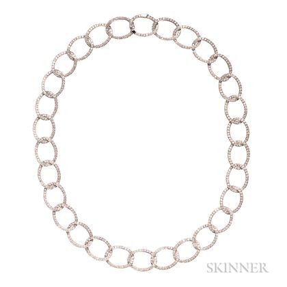 18kt White Gold and Diamond Necklace