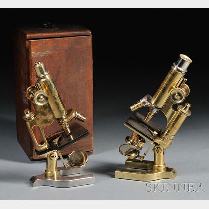 Two Spencer Brass Microscopes