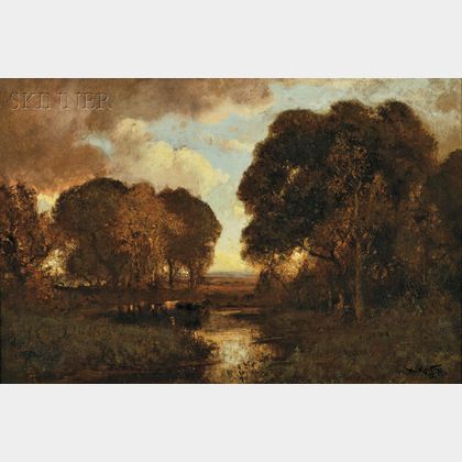 William Keith (American, 1838-1911) Autumn Sunset (Sonoma Creek, Sonoma County, California)