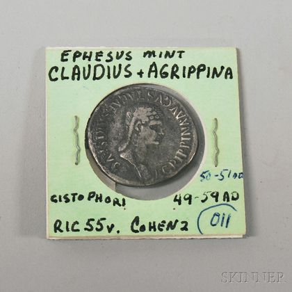 Ancient Roman Empire Silver Cistophoric Tetradrachm Coin