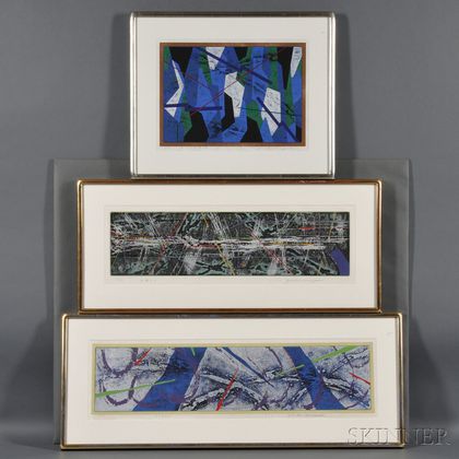 Yuichi Hasegawa (b. 1945),Three Color Woodblocks
