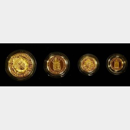 1989 United Kingdom Gold Proof Sovereign Four-Coin Collection