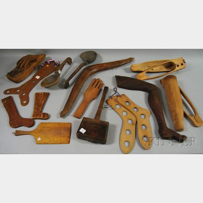Group of Miscellaneous Carved and Shaped Wood Articles