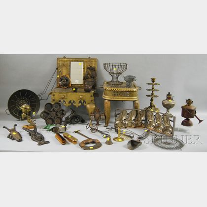 Group of Metal Domestic and Decorative Items