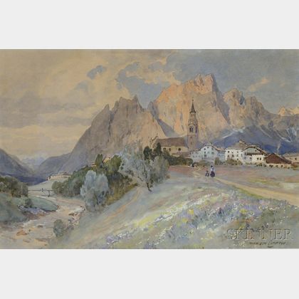 Edward Harrison Compton (British/German, 1881-1960) Alpine Village