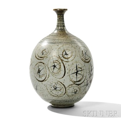 Antonio Prieto (1912-1967) Decorated Pottery Vase 