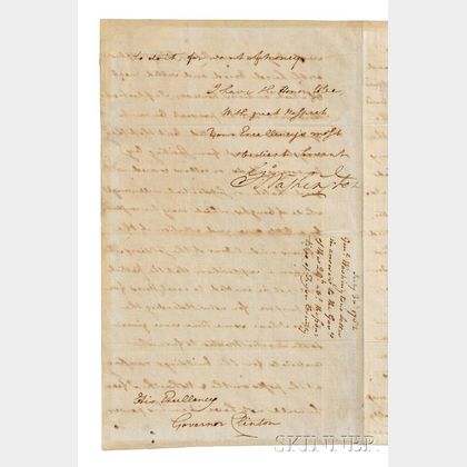 Washington, George (1732-1799) Letter Signed, Newburgh, New York, 30 July 1782.